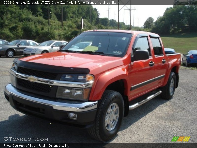 Inferno Orange Metallic / Ebony 2008 Chevrolet Colorado LT Z71 Crew Cab 4x4