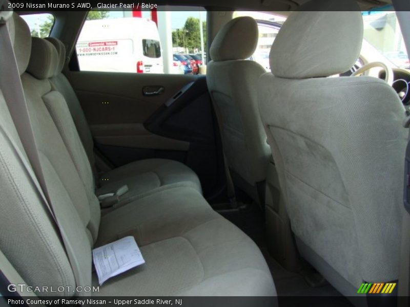 Glacier Pearl / Beige 2009 Nissan Murano S AWD