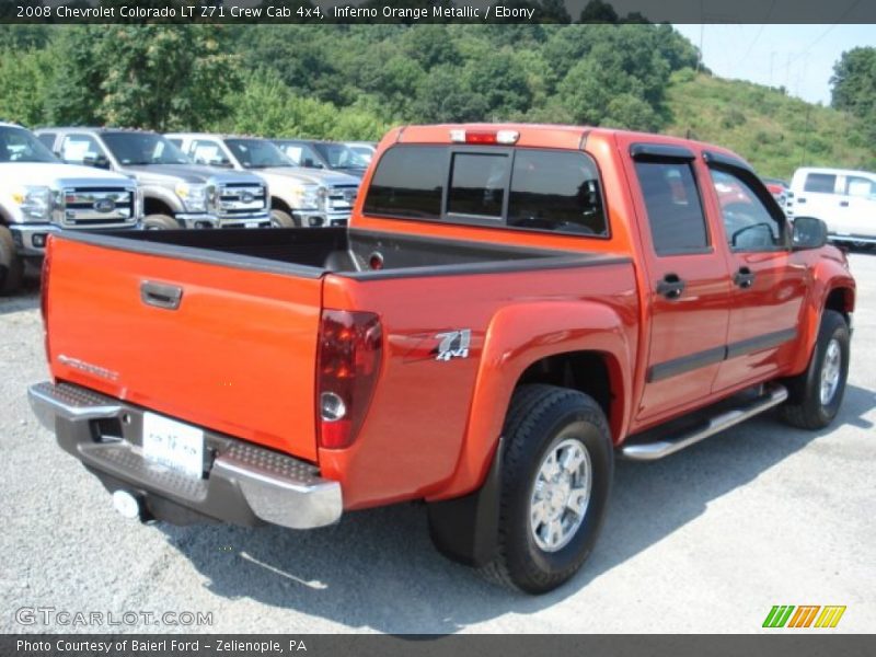 Inferno Orange Metallic / Ebony 2008 Chevrolet Colorado LT Z71 Crew Cab 4x4