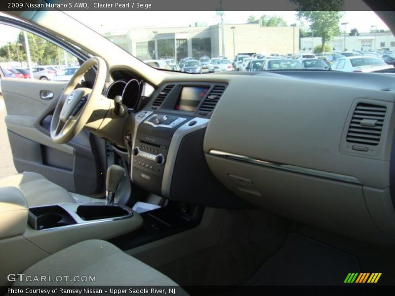 Glacier Pearl / Beige 2009 Nissan Murano S AWD