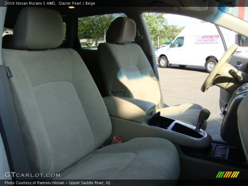 Glacier Pearl / Beige 2009 Nissan Murano S AWD