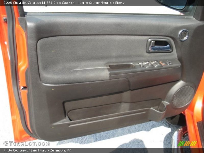 Inferno Orange Metallic / Ebony 2008 Chevrolet Colorado LT Z71 Crew Cab 4x4
