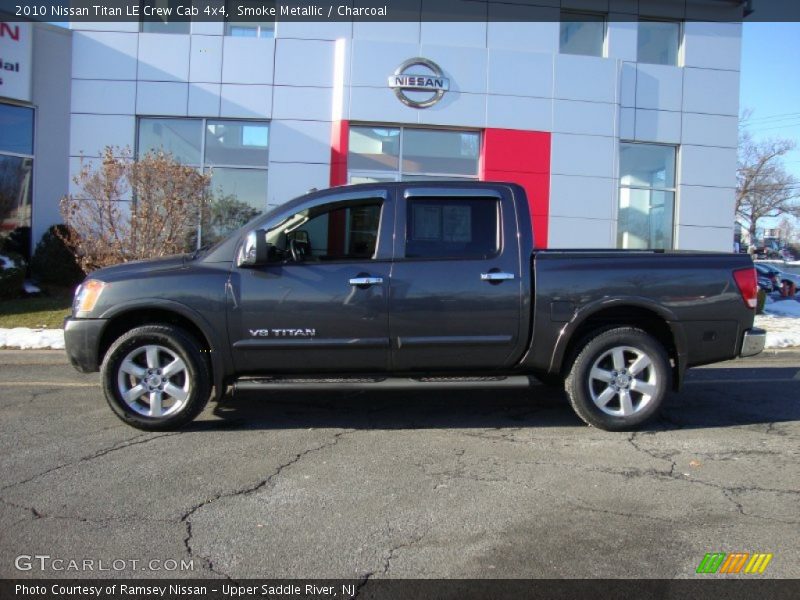 Smoke Metallic / Charcoal 2010 Nissan Titan LE Crew Cab 4x4