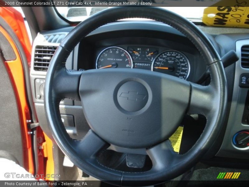 Inferno Orange Metallic / Ebony 2008 Chevrolet Colorado LT Z71 Crew Cab 4x4