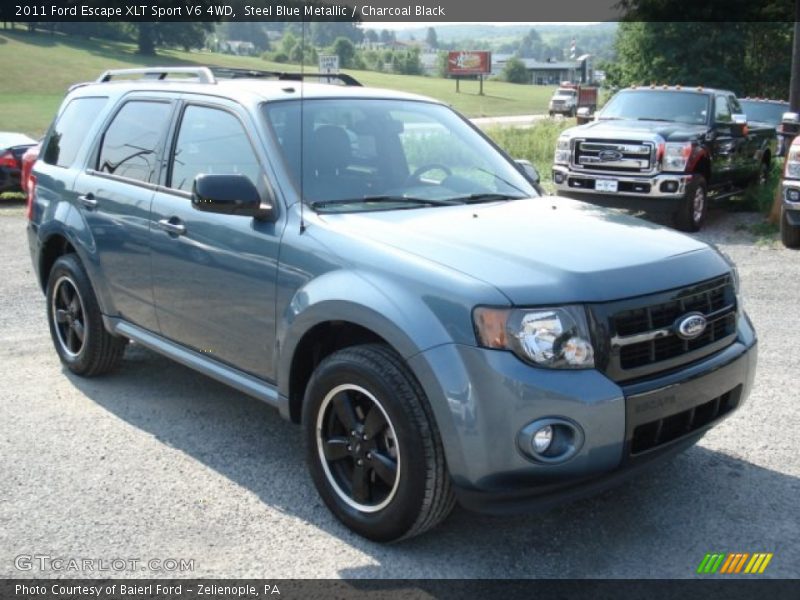 Steel Blue Metallic / Charcoal Black 2011 Ford Escape XLT Sport V6 4WD