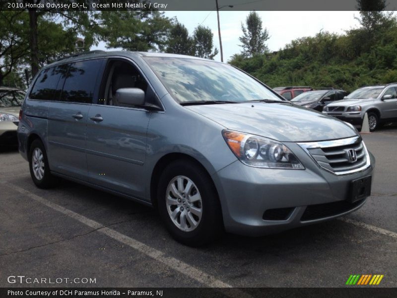 Ocean Mist Metallic / Gray 2010 Honda Odyssey EX-L