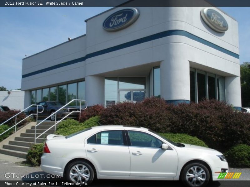 White Suede / Camel 2012 Ford Fusion SE