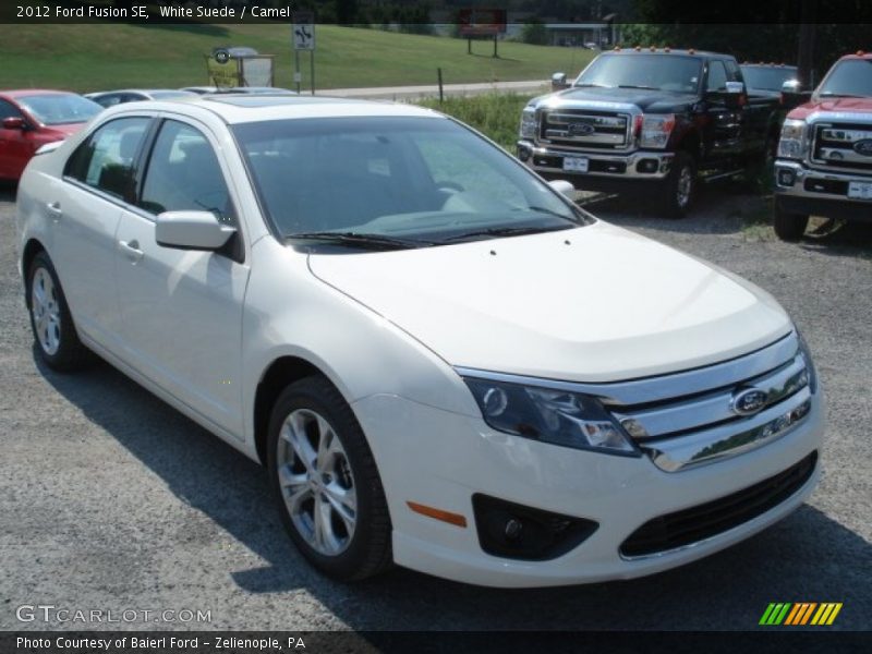 White Suede / Camel 2012 Ford Fusion SE