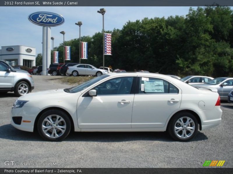 White Suede / Camel 2012 Ford Fusion SE