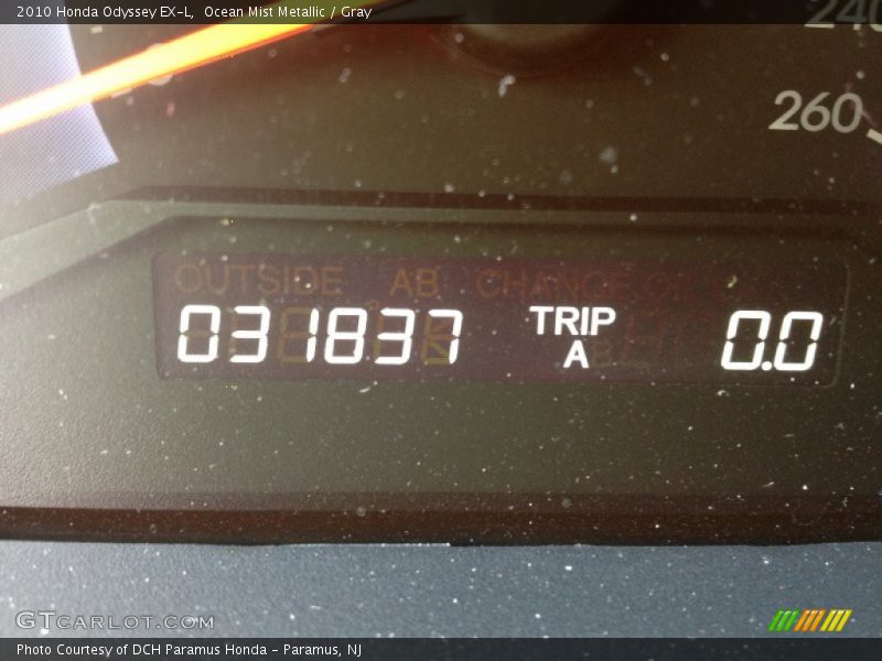 Ocean Mist Metallic / Gray 2010 Honda Odyssey EX-L