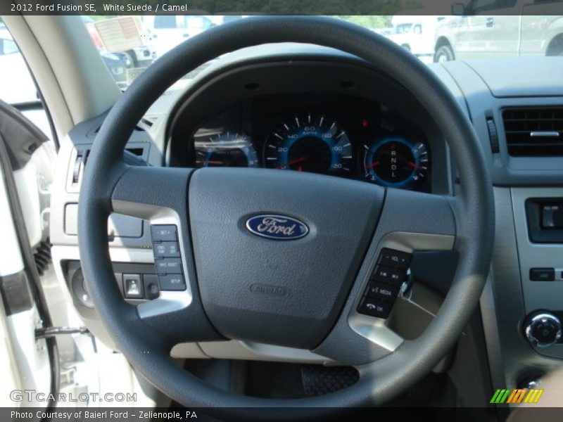 White Suede / Camel 2012 Ford Fusion SE