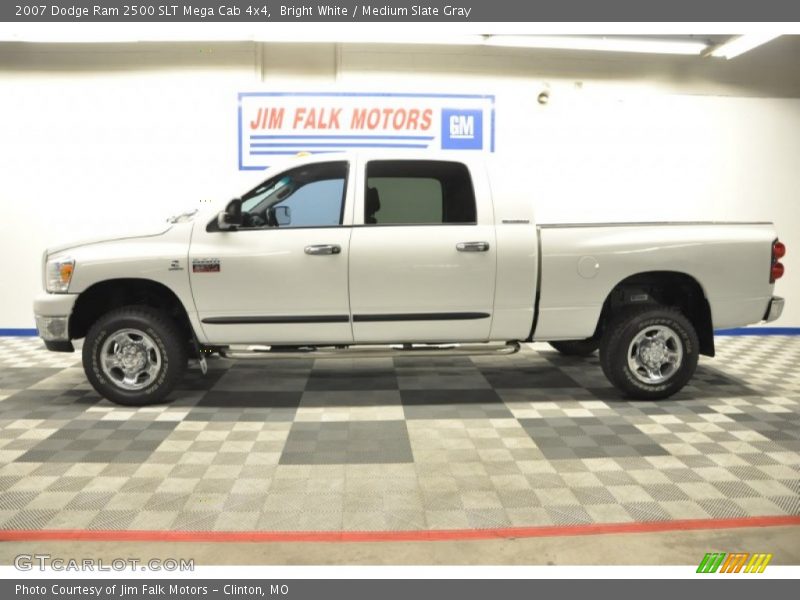 Bright White / Medium Slate Gray 2007 Dodge Ram 2500 SLT Mega Cab 4x4