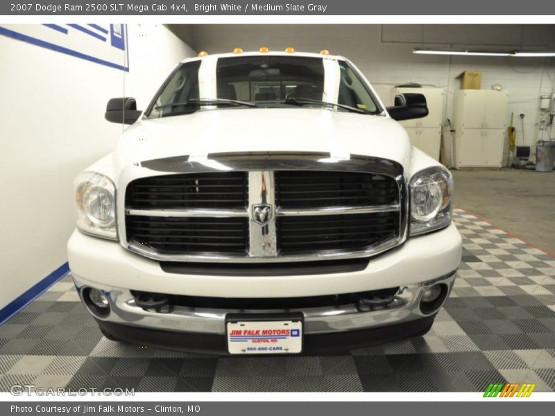 Bright White / Medium Slate Gray 2007 Dodge Ram 2500 SLT Mega Cab 4x4