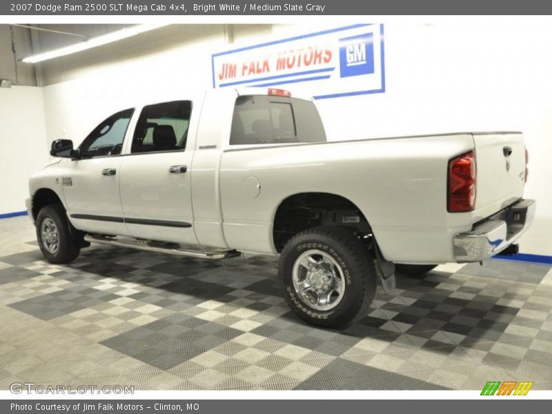 Bright White / Medium Slate Gray 2007 Dodge Ram 2500 SLT Mega Cab 4x4