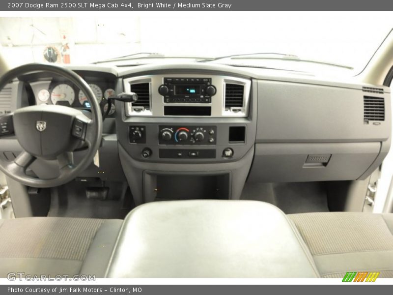 Bright White / Medium Slate Gray 2007 Dodge Ram 2500 SLT Mega Cab 4x4