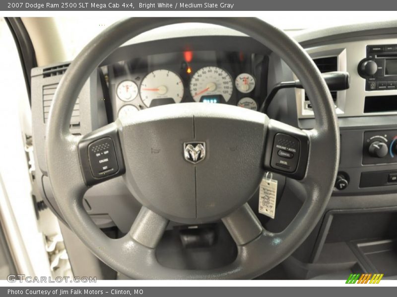 Bright White / Medium Slate Gray 2007 Dodge Ram 2500 SLT Mega Cab 4x4