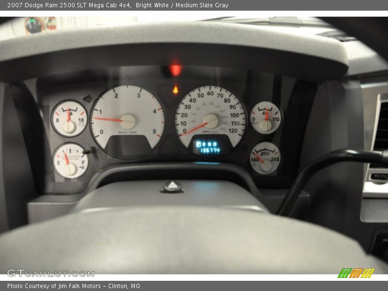 Bright White / Medium Slate Gray 2007 Dodge Ram 2500 SLT Mega Cab 4x4