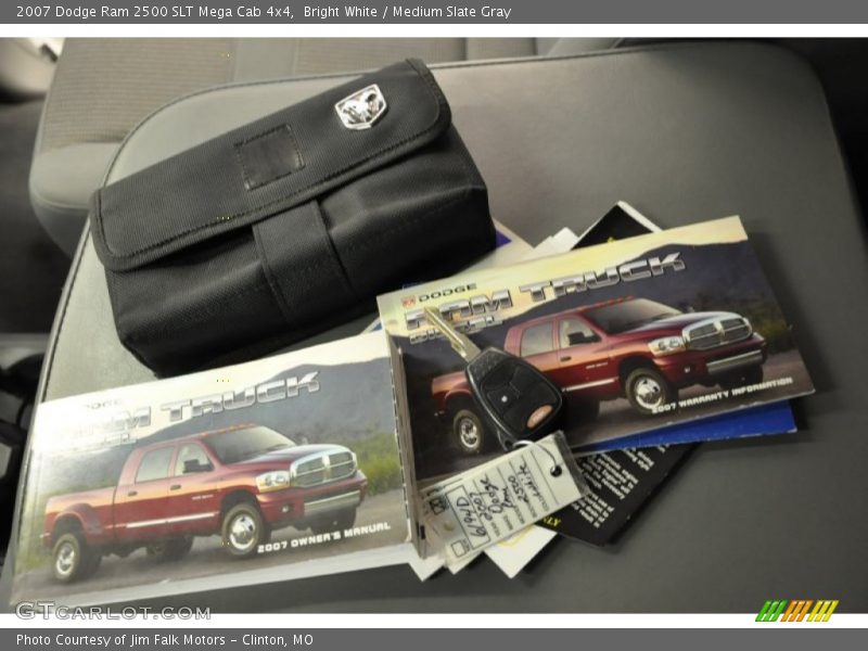 Bright White / Medium Slate Gray 2007 Dodge Ram 2500 SLT Mega Cab 4x4