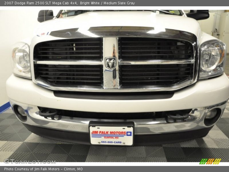 Bright White / Medium Slate Gray 2007 Dodge Ram 2500 SLT Mega Cab 4x4