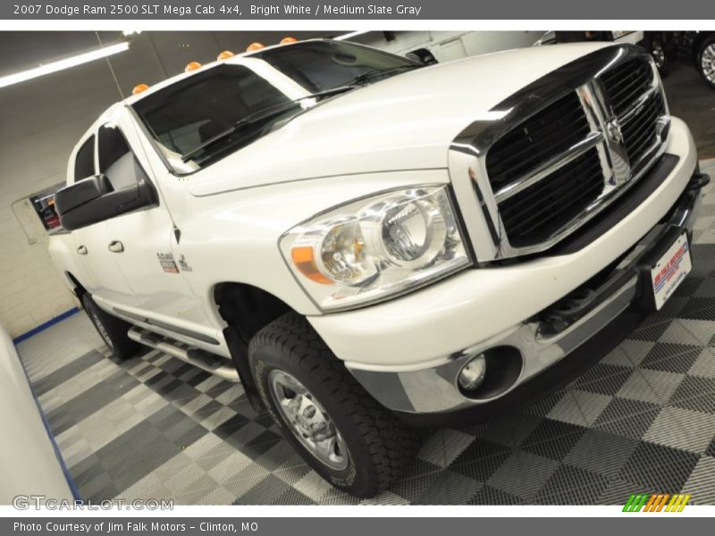 Bright White / Medium Slate Gray 2007 Dodge Ram 2500 SLT Mega Cab 4x4
