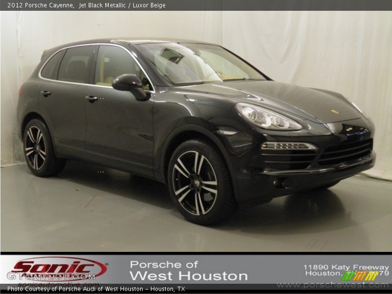 Jet Black Metallic / Luxor Beige 2012 Porsche Cayenne