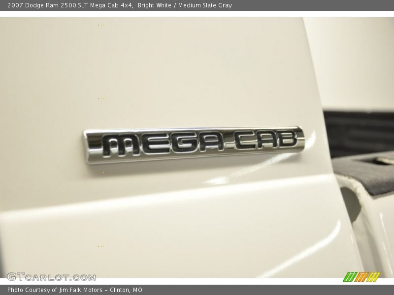 Bright White / Medium Slate Gray 2007 Dodge Ram 2500 SLT Mega Cab 4x4