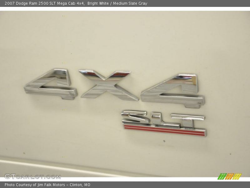 Bright White / Medium Slate Gray 2007 Dodge Ram 2500 SLT Mega Cab 4x4
