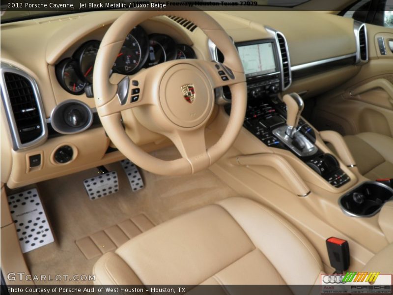 Jet Black Metallic / Luxor Beige 2012 Porsche Cayenne