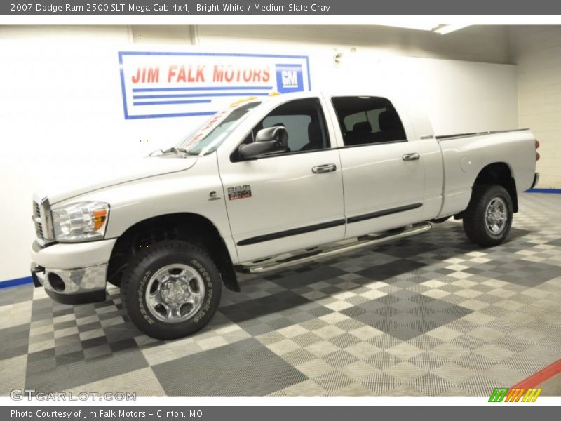 Bright White / Medium Slate Gray 2007 Dodge Ram 2500 SLT Mega Cab 4x4