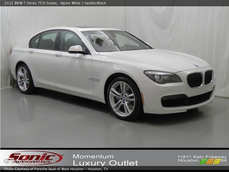 Alpine White / Saddle/Black 2012 BMW 7 Series 750i Sedan