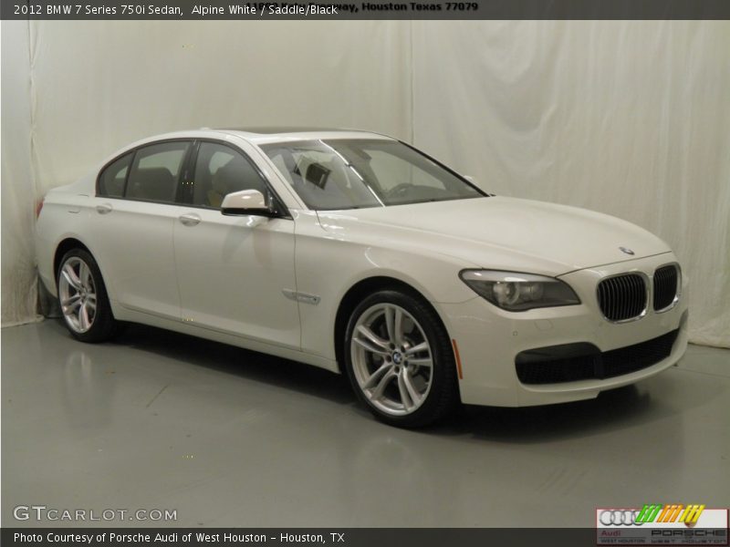 Alpine White / Saddle/Black 2012 BMW 7 Series 750i Sedan