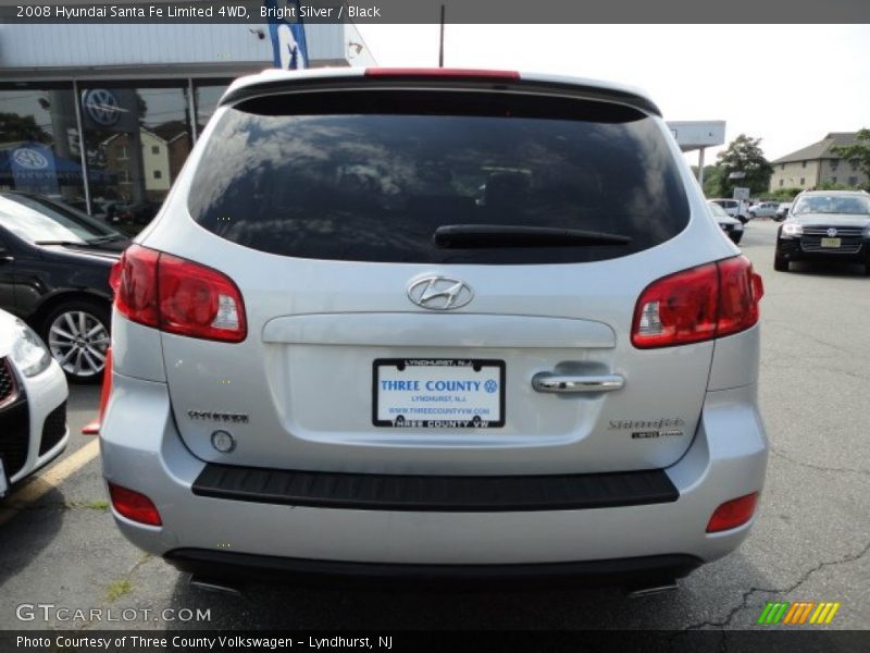 Bright Silver / Black 2008 Hyundai Santa Fe Limited 4WD