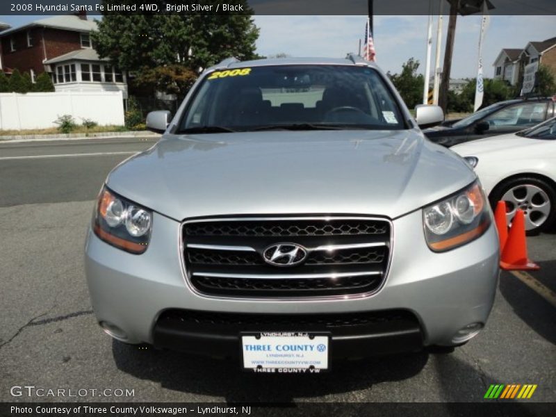 Bright Silver / Black 2008 Hyundai Santa Fe Limited 4WD