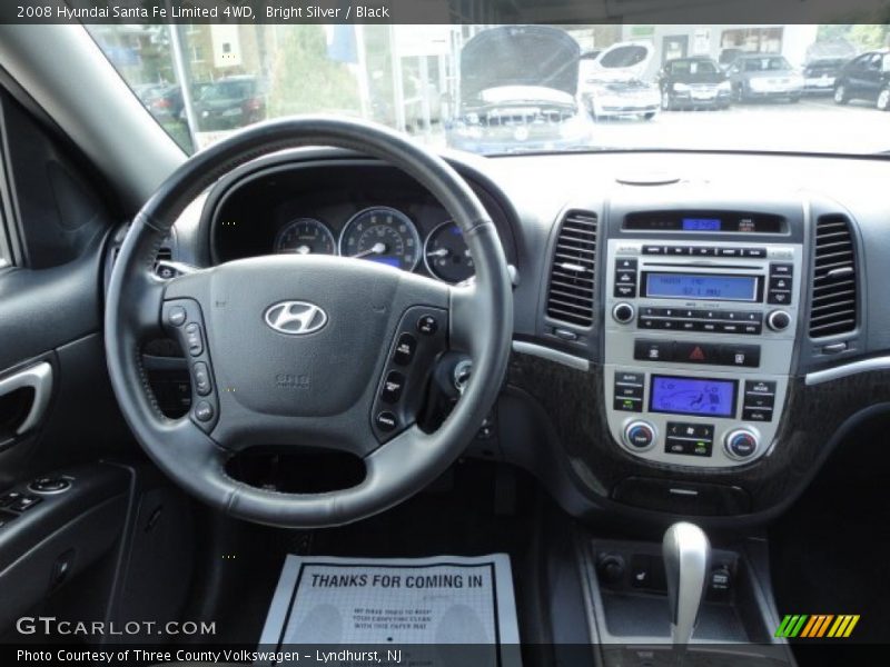 Bright Silver / Black 2008 Hyundai Santa Fe Limited 4WD