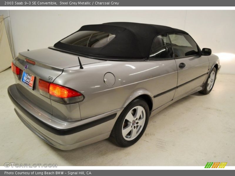 Steel Grey Metallic / Charcoal Grey 2003 Saab 9-3 SE Convertible