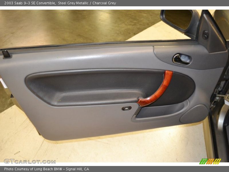 Steel Grey Metallic / Charcoal Grey 2003 Saab 9-3 SE Convertible