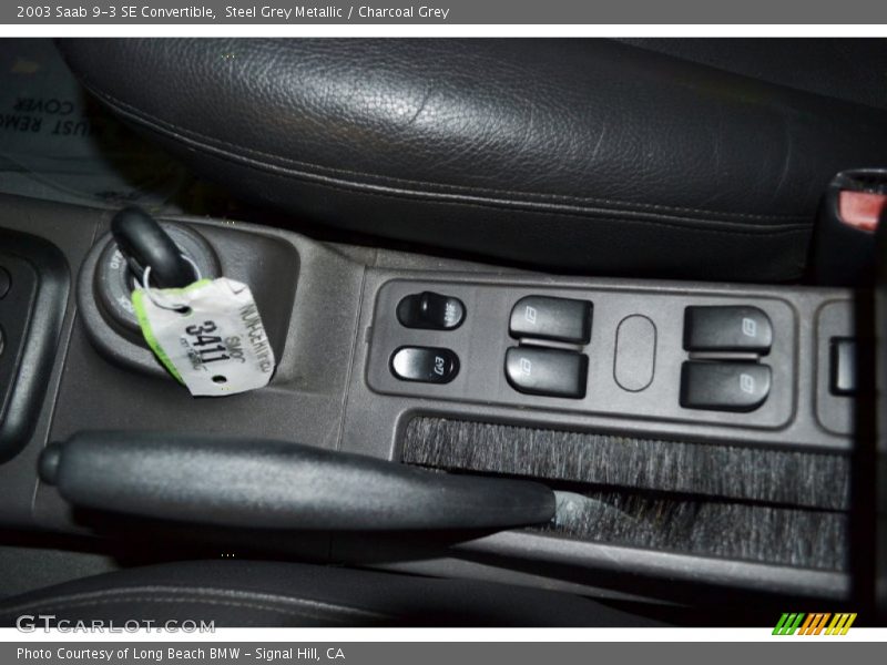 Steel Grey Metallic / Charcoal Grey 2003 Saab 9-3 SE Convertible