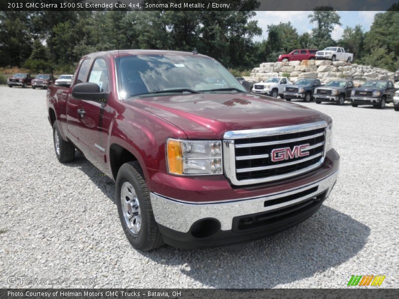Sonoma Red Metallic / Ebony 2013 GMC Sierra 1500 SL Extended Cab 4x4