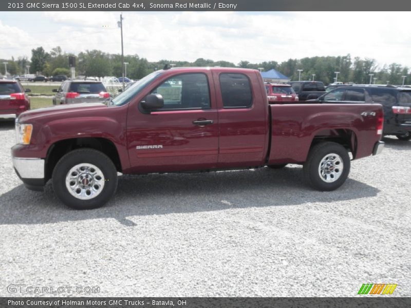 Sonoma Red Metallic / Ebony 2013 GMC Sierra 1500 SL Extended Cab 4x4