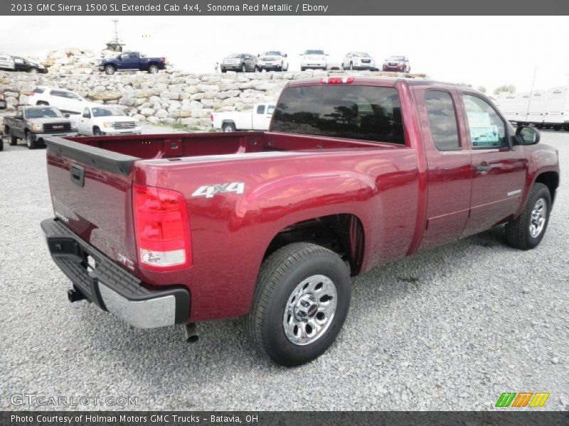 Sonoma Red Metallic / Ebony 2013 GMC Sierra 1500 SL Extended Cab 4x4