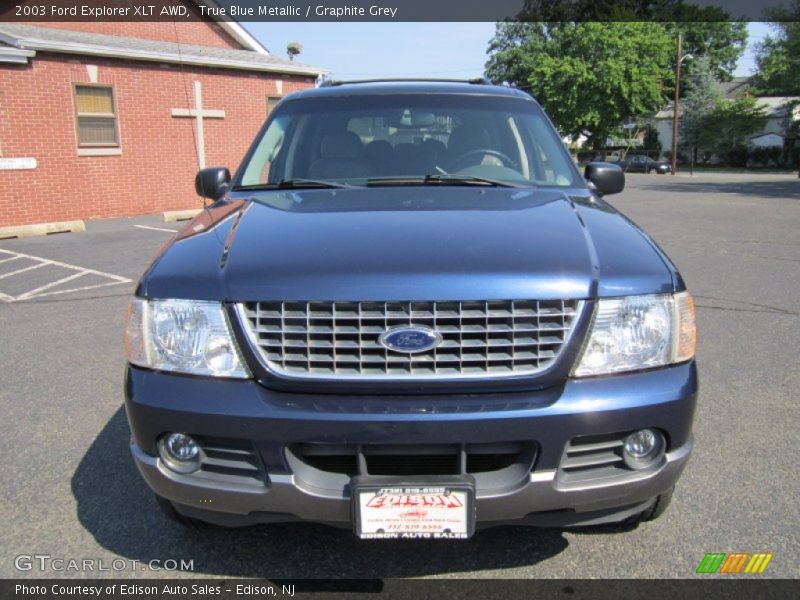 True Blue Metallic / Graphite Grey 2003 Ford Explorer XLT AWD