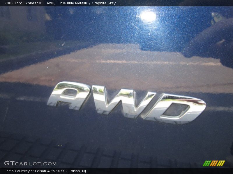 True Blue Metallic / Graphite Grey 2003 Ford Explorer XLT AWD