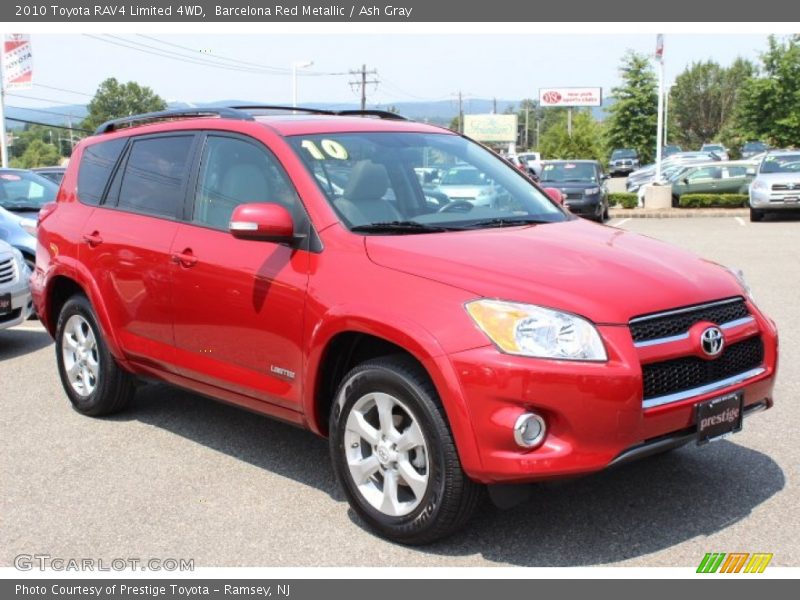Barcelona Red Metallic / Ash Gray 2010 Toyota RAV4 Limited 4WD