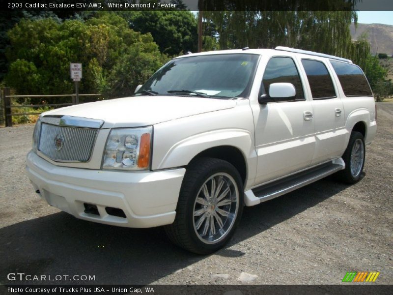 White Diamond / Pewter 2003 Cadillac Escalade ESV AWD