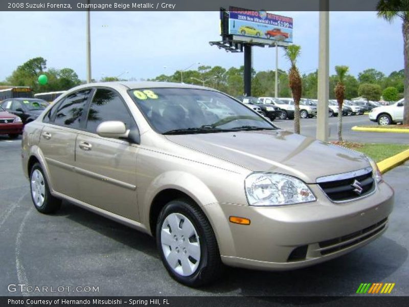 Champagne Beige Metallic / Grey 2008 Suzuki Forenza