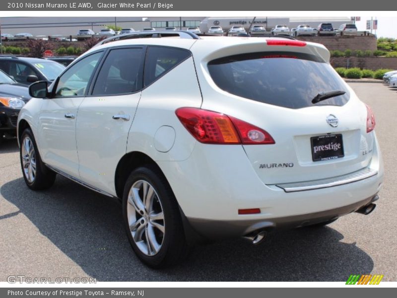 Glacier White Pearl / Beige 2010 Nissan Murano LE AWD