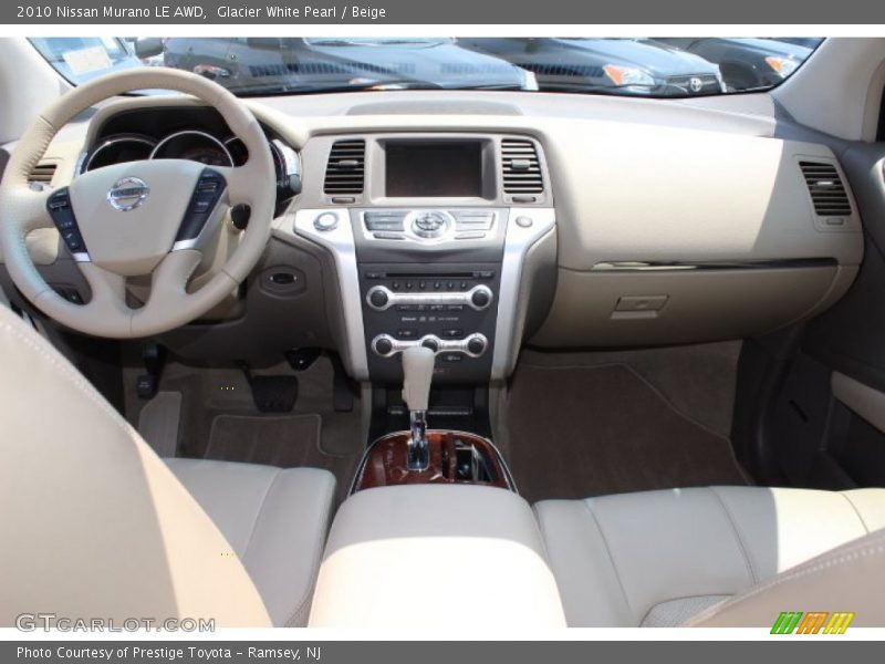 Glacier White Pearl / Beige 2010 Nissan Murano LE AWD