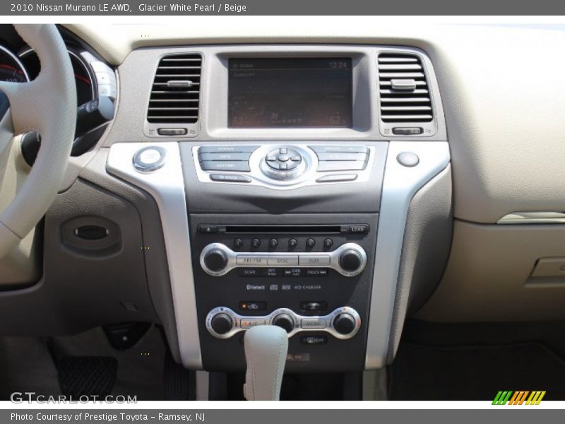 Glacier White Pearl / Beige 2010 Nissan Murano LE AWD