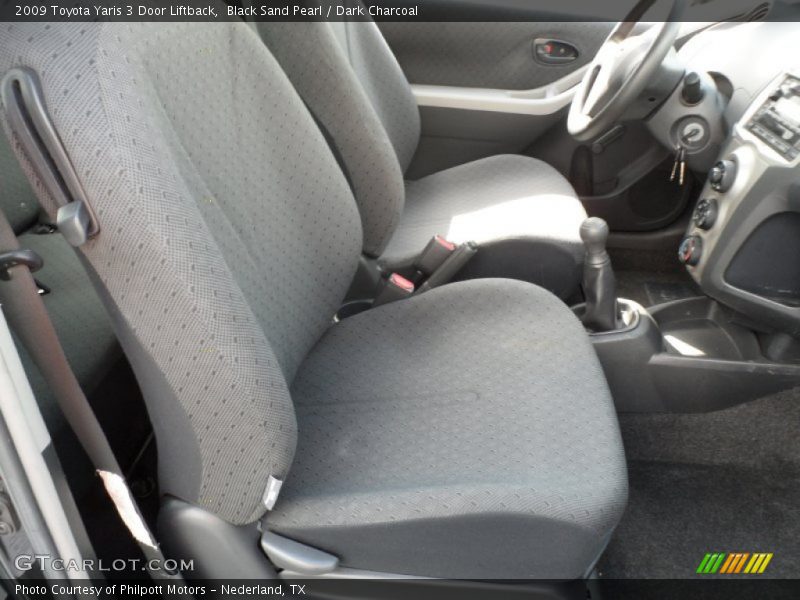 Black Sand Pearl / Dark Charcoal 2009 Toyota Yaris 3 Door Liftback