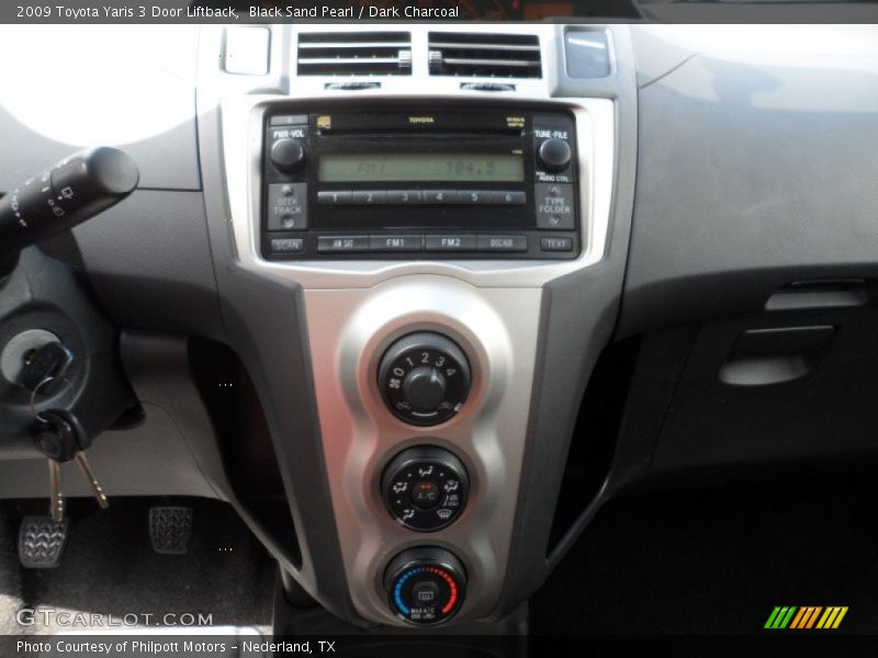 Black Sand Pearl / Dark Charcoal 2009 Toyota Yaris 3 Door Liftback